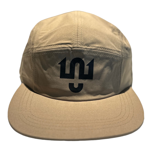 Khaki Unstructured 5-panel chef hat